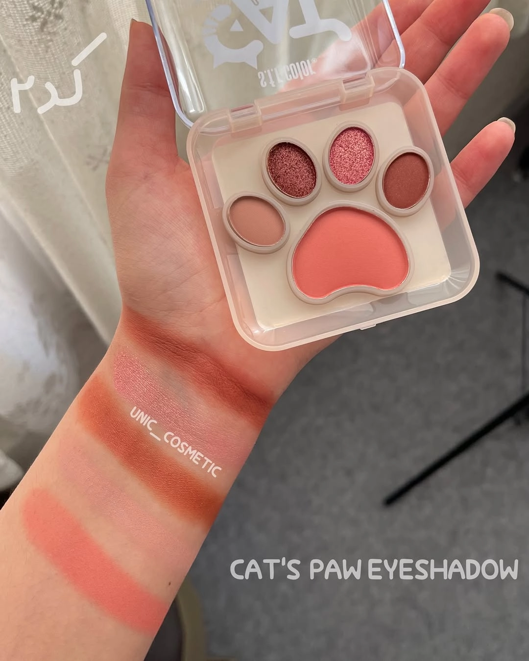 پالت سایه چشم با طرح پنجه گربه پالت سایه چشم با طرح پنجه گربه